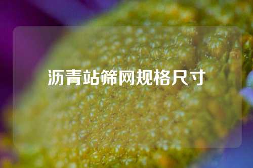 沥青站筛网规格尺寸