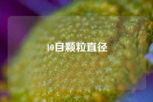 40目颗粒直径