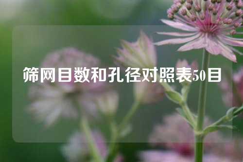 筛网目数和孔径对照表50目