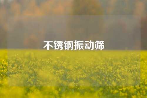 不锈钢振动筛