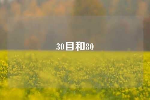 30目和80