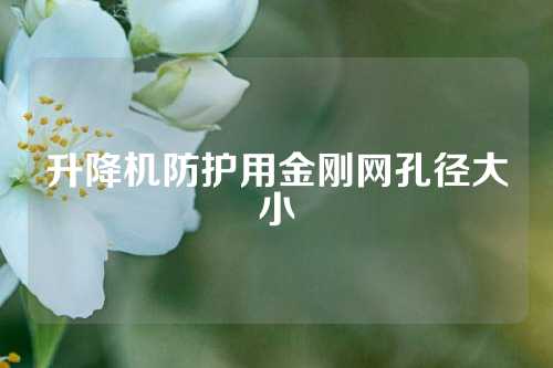 升降机防护用金刚网孔径大小