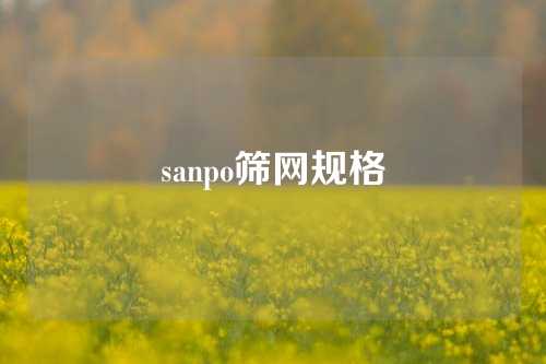 sanpo筛网规格